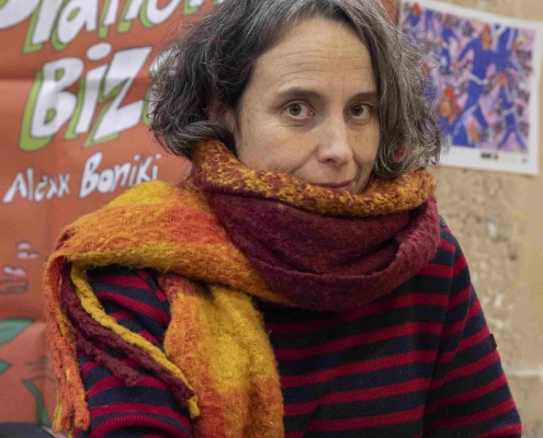 Hélène Richard au stand des éditions Flblb