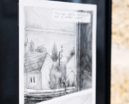 Planche de l'exposition des lauréats du CROUS de Séraphine Boucreux