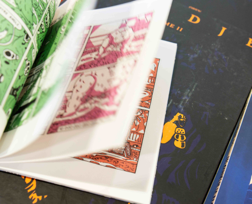 Intérieur d'albums présents au SoBD