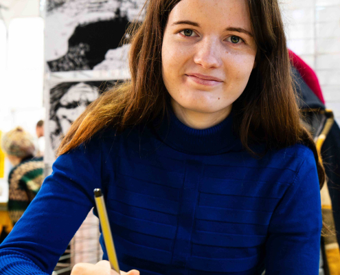 Lucie Kieffer en dédicace