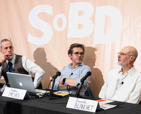 Table Ronde des invités d'honneur avec Fabrice Neaud, Frédéric Michel et Évariste Blanchet