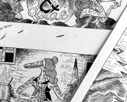 Planche originale de La Geste d'Aglaé